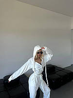 Женский нежный спортивный костюм, 42-46, молочный, черный, пудровый, голубой, велюр спорт.