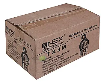 Таль ланцюгова ручна 1 т 3 м шестерна HSZ-C HSC Onex OX-459, фото 4