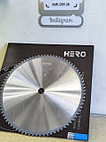 Пила дискова HERO 355x2.2x1,8х25,4 мм 80z Cermet для сталі, сухий різ 700-1500 об/хв, фото 4