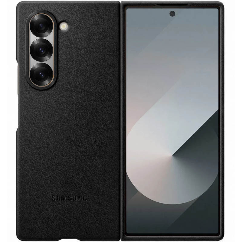 Шкіряний чохол Leather Case (AAA) для Samsung Galaxy Z Fold6 Black, фото 1