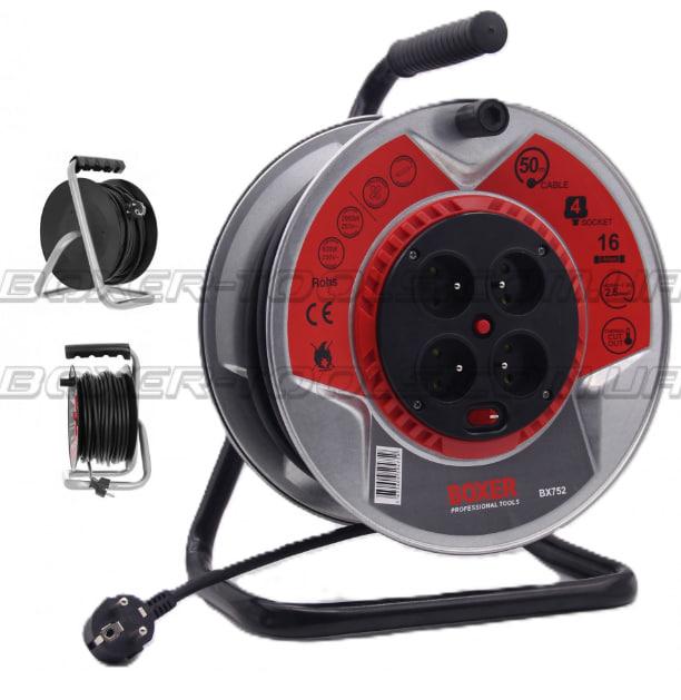 Подовжувач-котушка BOXER BX-752 50м