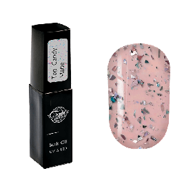 Матовий топ для нігтів з кольровою поталлю Trendy Nails Top Candy Matte, 8 мл