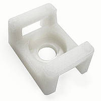 Майданчик під кабельну стяжку до 5 мм 15 х 10 мм, білий 100 шт. (37-081)