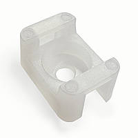 Майданчик під кабельну стяжку до 8 мм 22 х 15 мм, білий 100 шт. (37-082)