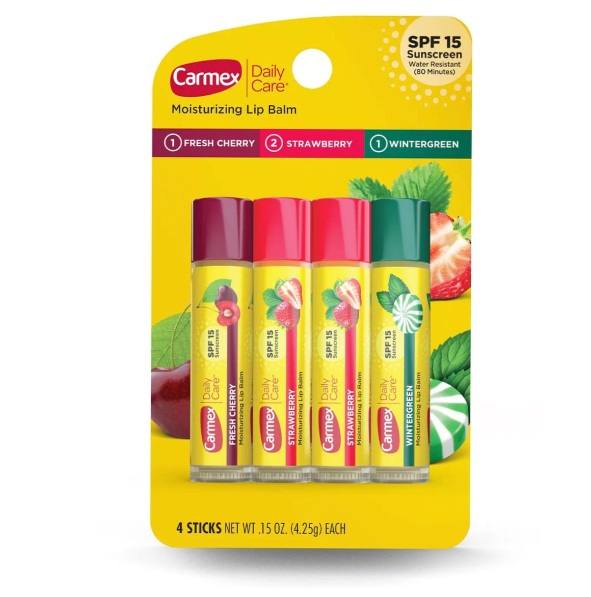 Набір бальзамів для губ помадка Carmex Dare Lip Balm Moisturizing Stick 4шт