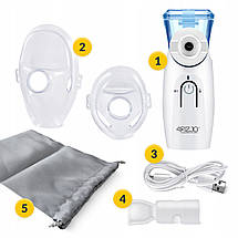 Інгалятор (небулайзер) 4FIZJO LITE портативний (Mesh), ультразвуковий (P-5905973402057) Poland, фото 2