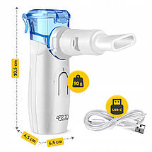 Інгалятор (небулайзер) 4FIZJO LITE портативний (Mesh), ультразвуковий (P-5905973402057) Poland, фото 3