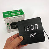 Електронні годинники VST VST-872-6, Настільний електронний годинник з підсвічуванням на батарейках JU-45, фото 9
