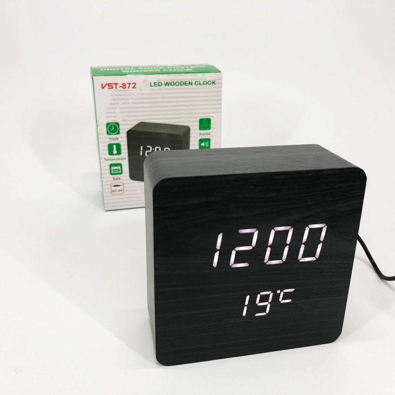 Електронні годинники VST VST-872-6, Настільний електронний годинник з підсвічуванням на батарейках JU-45, фото 1