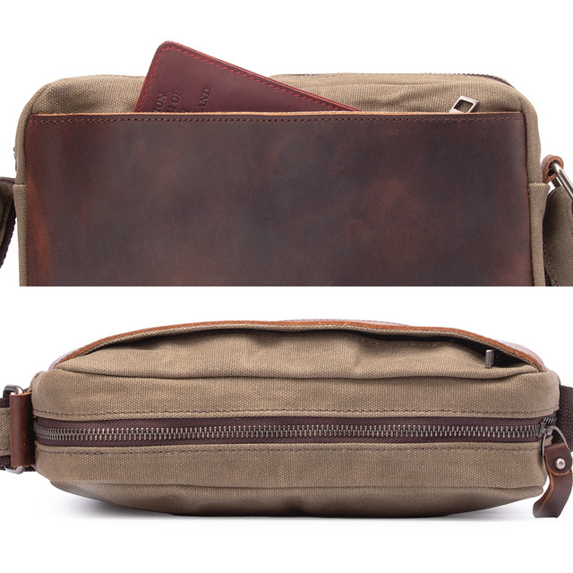 Сумка мужская MCN через плечо зеленая арт.00158