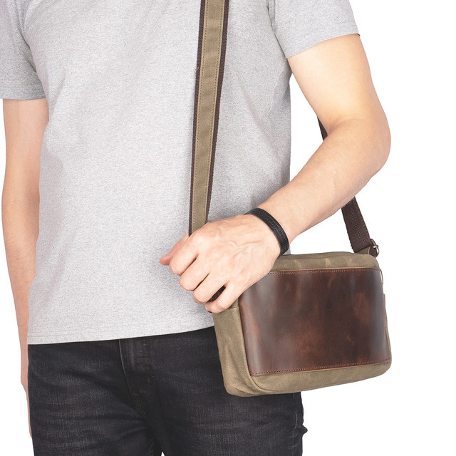 Сумка мужская MCN через плечо зеленая арт.00158