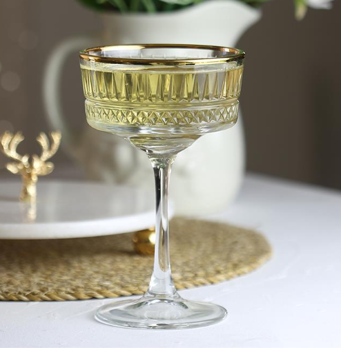 Набір келихів Pasabahce Elysia Golden touch для шампанського 260 мл 4 шт (440436G)