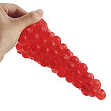 Анальні пробки FAAK, силиконовий фалоімітатор Виноград, анальна пробка, дилдо, на присосці, 16 см Червоний, фото 4