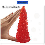 Анальні пробки FAAK, силиконовий фалоімітатор Виноград, анальна пробка, дилдо, на присосці, 16 см Червоний, фото 6