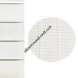 Комод пластиковий "Ротанг" 6 ярусів 126*43*34см, R-Plastic, білий, фото 3