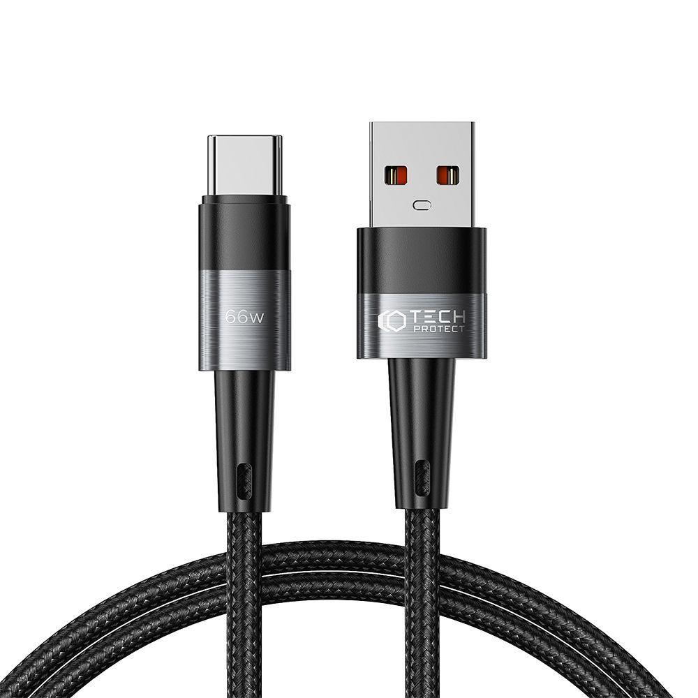 Дата-кабель Tech-Protect Ultraboost Type-C Cable PD66W/6A 1m Grey (9490713934135), фото 1