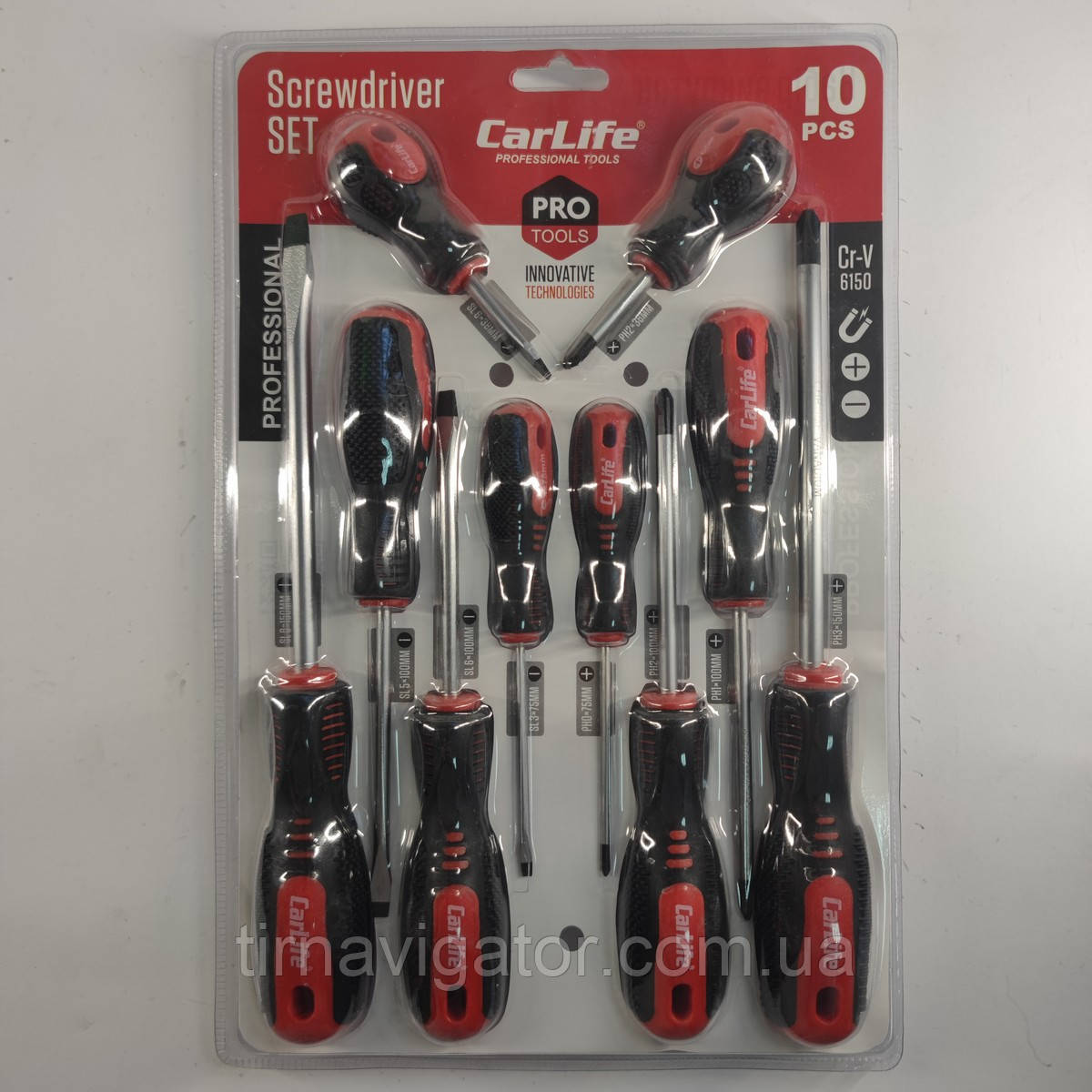 Набір викруток 10 шт. CarLife, фото 1