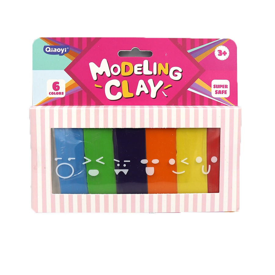 Пластилін Modeling Clay 6 кольорів 200 грамів. Моделін для ліплення