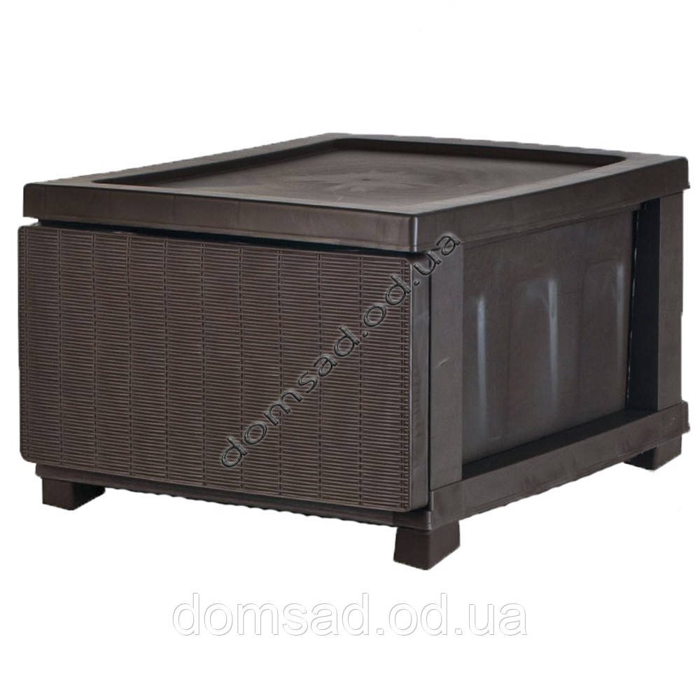Комод пластиковий "Ротанг" 1 ярус 26*43*34см, R-Plastic, коричневий