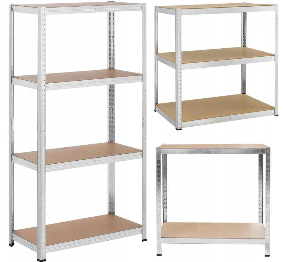 Універсальний металевий стелаж FunFit 150x75x30 см із 4 полицями із МДФ (4200)