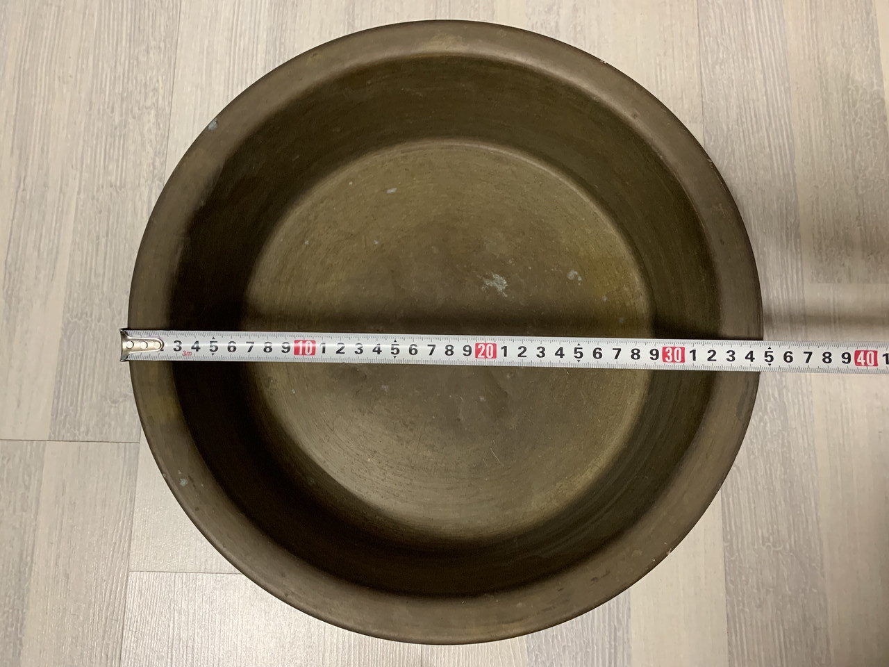 Мідний таз для приготування їжі 345 мм х 95 мм (h)