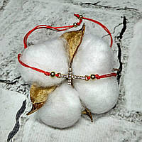 Браслет червона нитка, хрестик CA0120-2