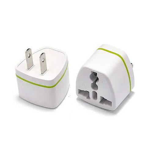 Переходник сетевой под Американскую розетку HK-06 белый универсальный ...