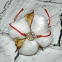 Браслет червона нитка, дерево CA0120-1