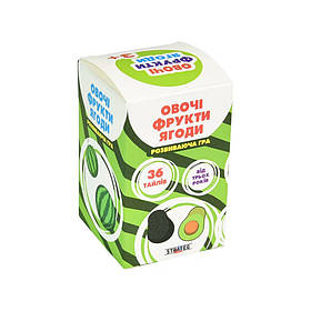 Розвивальна настільна гра «Овочі, фрукти, ягоди» Strateg 30772, 36 карток, Toyman