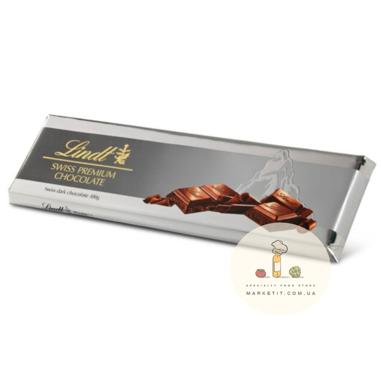 Чорний шоколад Lindt Swiss Premium, класичний без добавок 300 г., фото 1