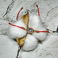 Браслет червона нитка, турецьке око CA0120-6