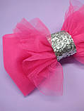 Рожевий бант Барбі 15 см резинка заколка Розовый бант Барби розмір можна обрати 190 грн Великий бант для волос, фото 4