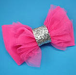 Рожевий бант Барбі 15 см резинка заколка Розовый бант Барби розмір можна обрати 190 грн Великий бант для волос, фото 2