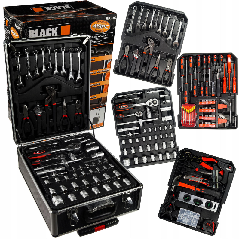 Набір інструментів BLACK 186 шт, фото 1