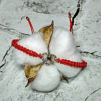 Браслет червона нитка плетений з оберегом Серденько 2-4-8-18-30