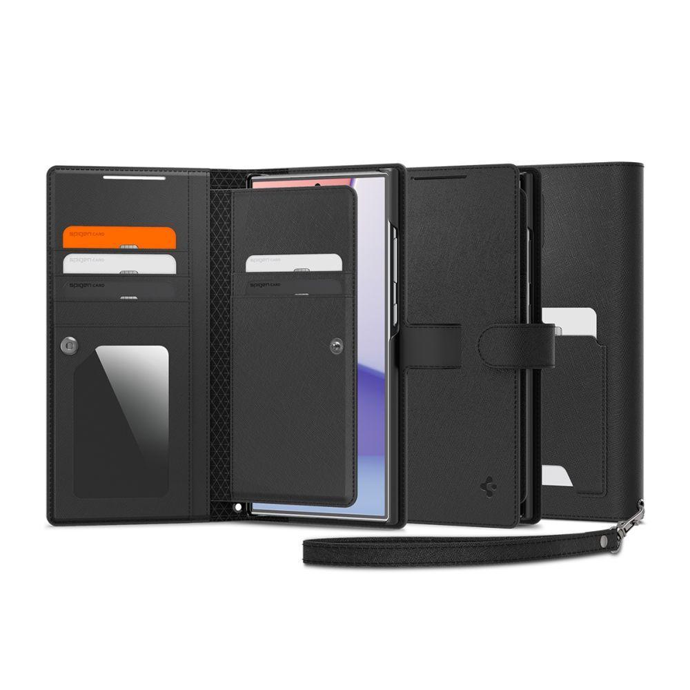 Чохол-книжка Spigen Wallet S Plus до Samsung Galaxy S24 Ultra Black (ACS07308)
