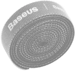 Кабельний органайзер Baseus стяжка на липучці Rainbow Circle Velcro Strap 1m Gray (ACMGT-E0G)