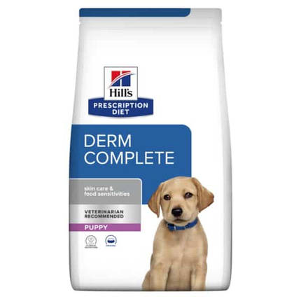 Сухий корм для цуценят Hill's Prescription Diet Derm Complete при харчовій алергії з рисом і яйцем 12 кг, фото 1