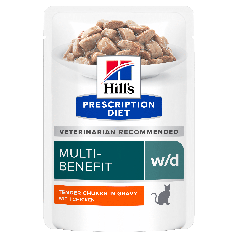 Вологий корм для котів Hill’s PRESCRIPTION DIET W/D при цукровому діабеті та контролю ваги з куркою 85 г