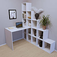 Письмовий стіл робочий прямий із вбудованими стелажами для документів СП-123 Тіса Меблі