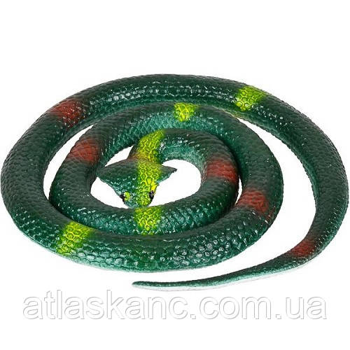 Іграшка силіконова антистрес Змія темно-зелена 07287, фото 1