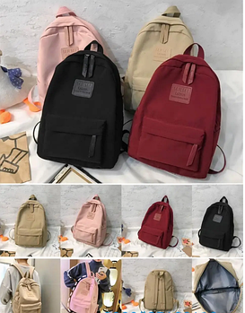 Рюкзак шкільний спортивний міський бордовий 37*28 см на блискавці з кишенею Kay