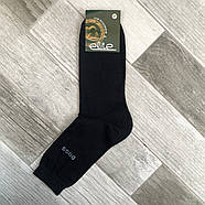 Шкарпетки чоловічі демісезонні гладкі бавовна Житомир Elite, розмір 25, чорні, 012257, фото 2