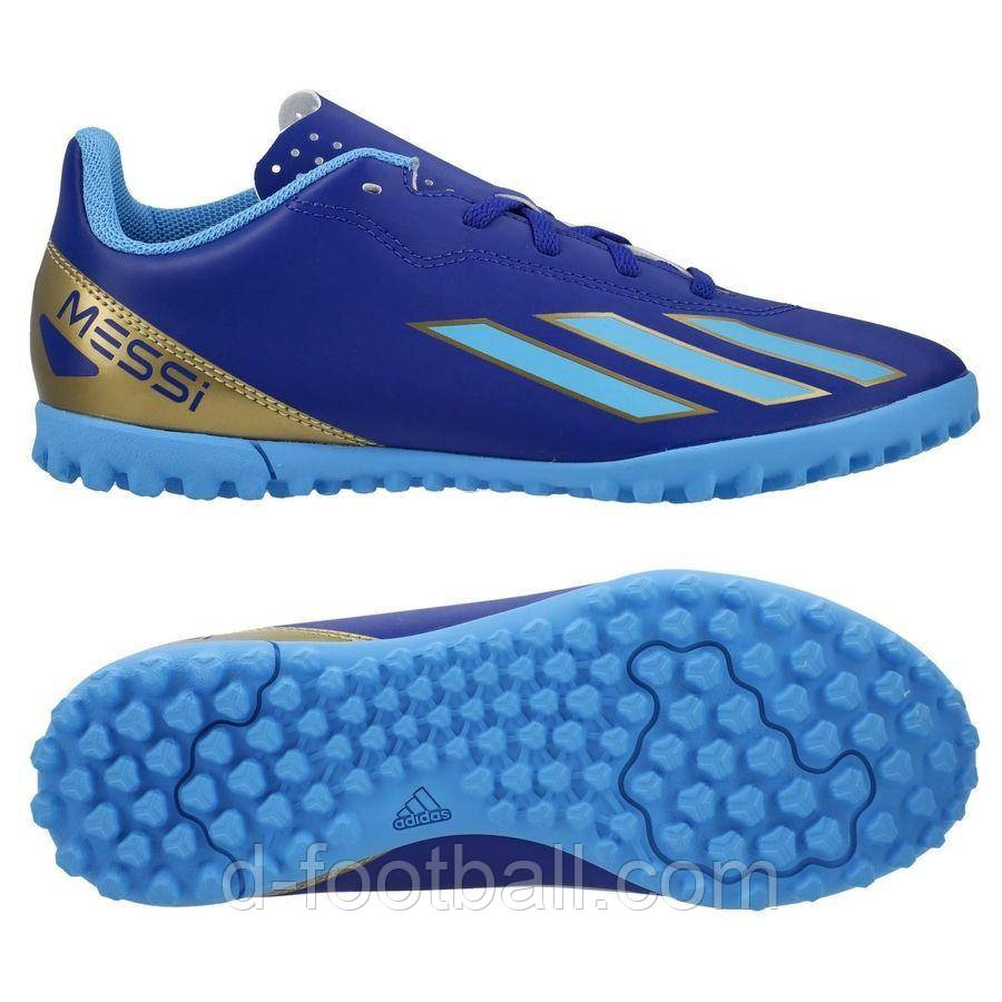 Футбольні сороконіжки Adidas X Crazyfast Messi Club Turf Boots Performance ID0722, Синій, Розмір (EU) — 38 38 38 2/3