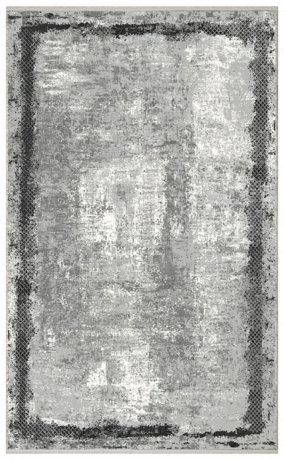 Килим Fresco FS 26 Grey Black сіро-чорний прямокутний 80*150 см