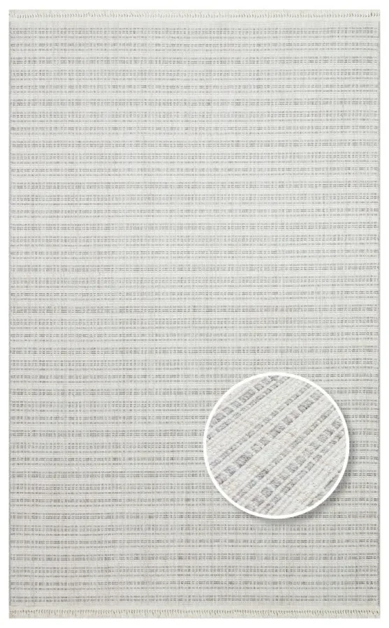 Килим безворсовий Norte NRT 04 White Grey сіро-білий прямокутний 80*150 см
