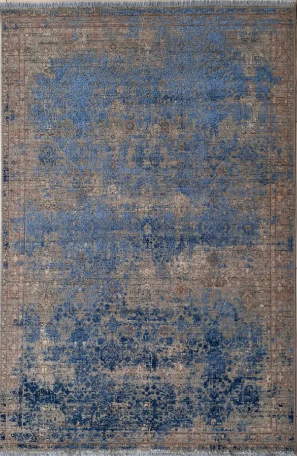 Килим Historia 3032A Blue бежево-синій прямокутний 80*150 см