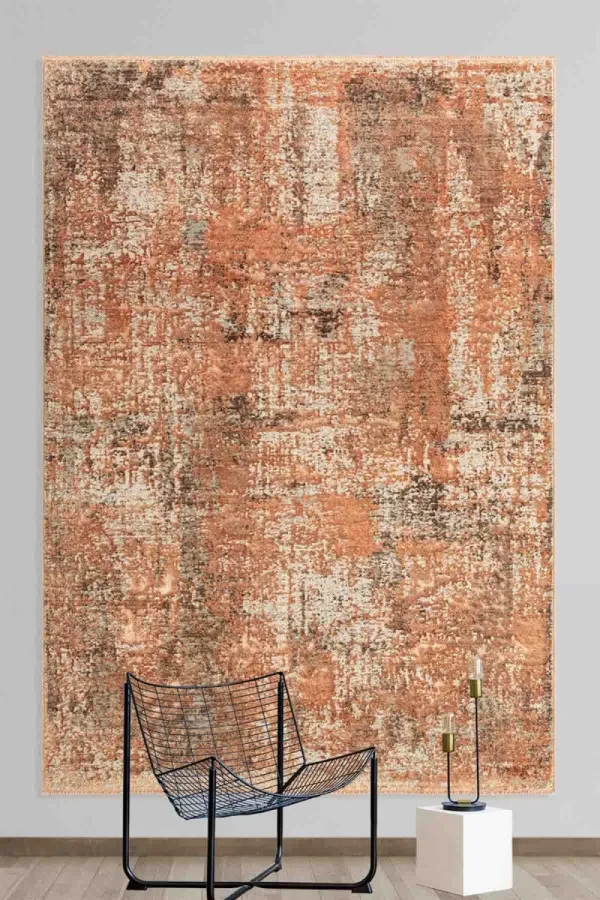 Килим  Paintage 3201 Golden Rose теракотовий прямокутний 80*150 см