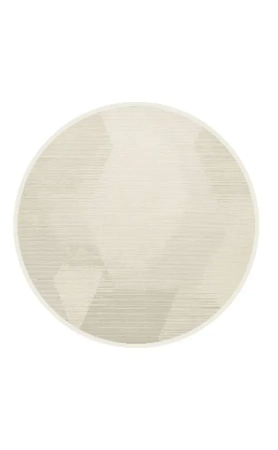 Килим Lagos LGS 21 Cream Beige біло-бежевий круглий Ø 300 см