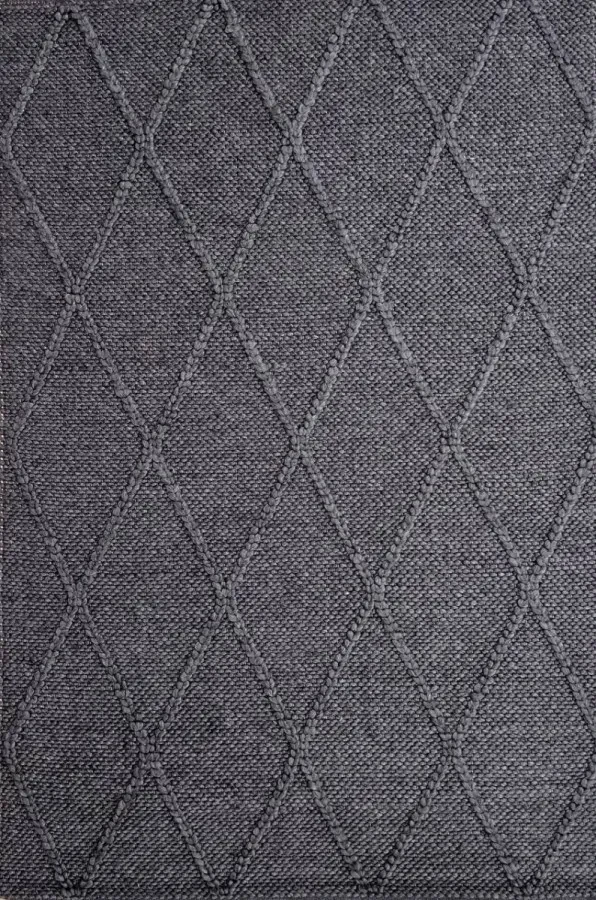 Килим ручної роботи Jade New Diamond Antrasit сірий прямокутний 80*150 см, фото 1